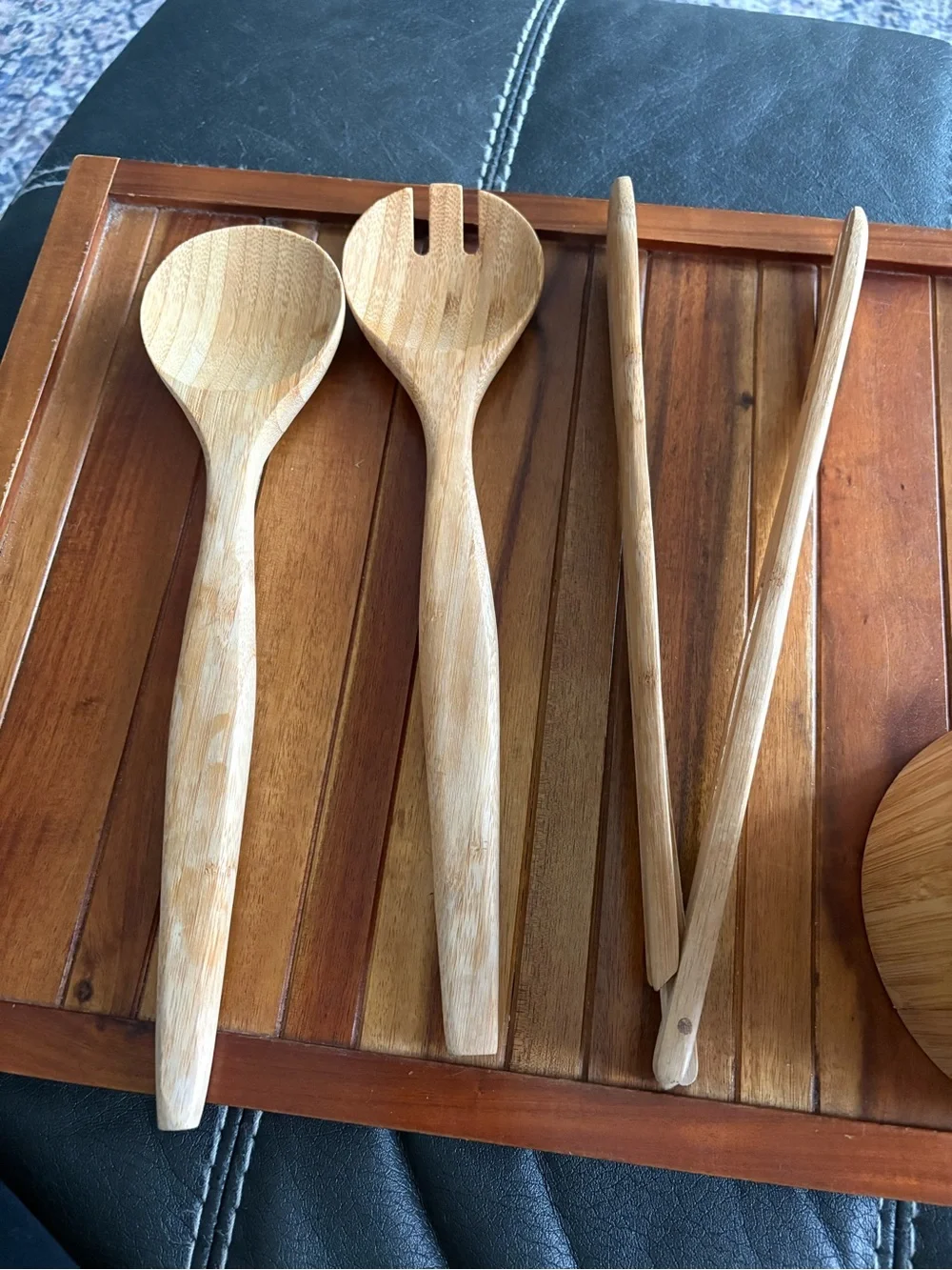 Giada De Laurentiis Bamboo Utensil Holder & Wood Kitchen Utensil Set